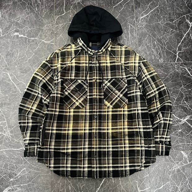 JUUN.J 준지 24FW 후디 레이어 체크 셔츠