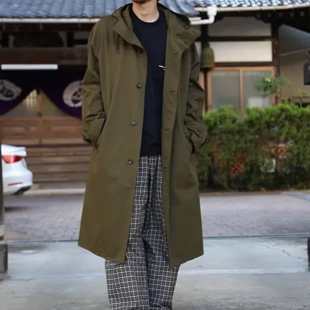 꼼데가르송 옴므 후디드 코트 카키 20AW HF-C001