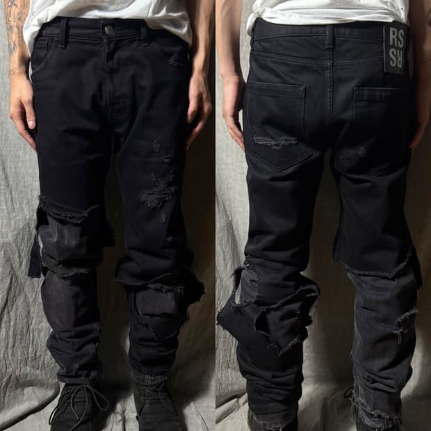 RAF SIMONS AW19/20 Destroyed Denim 