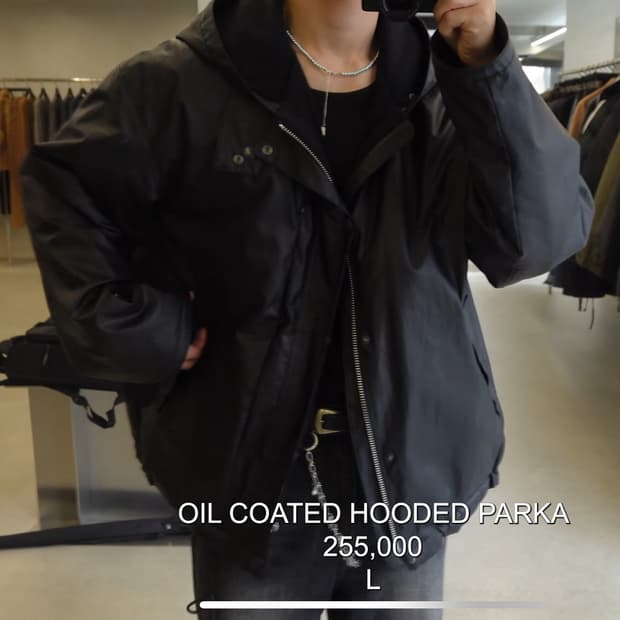 토니웩 오일 코티드 후디드 파카