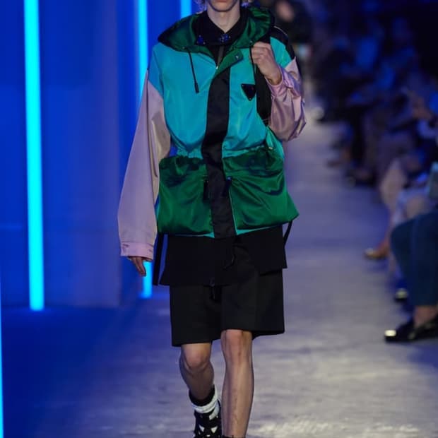 프라다 컬러블록 자켓 M