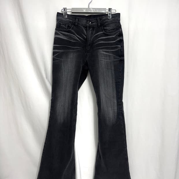 Denim washed boots cut pants