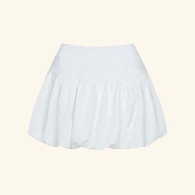 레터프롬문 플라워 벌룬 펌킨 미니스커트 M