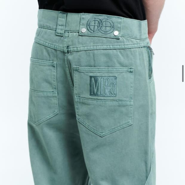 택o새제품) 플라스틱프로덕트 포켓 팬츠 에메랄드 s