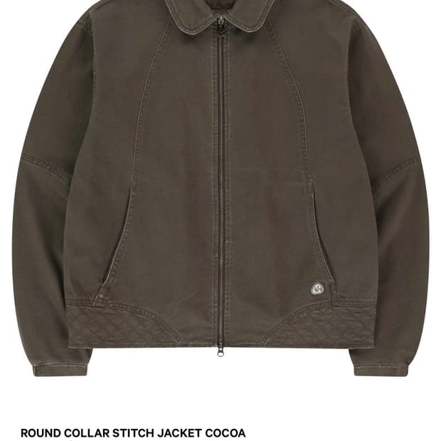 코이세이오 라운드 카라 스티치 자켓 코코아 (2size)
