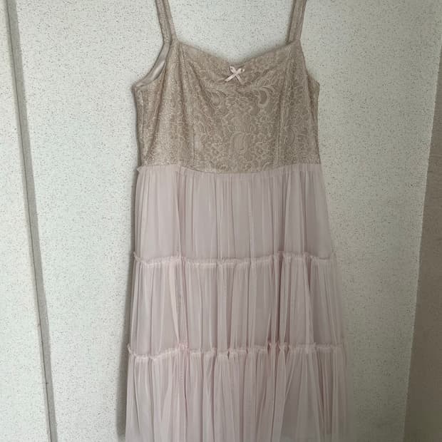 Jpn vtg 발레코어 쉬폰 레이스 드레스