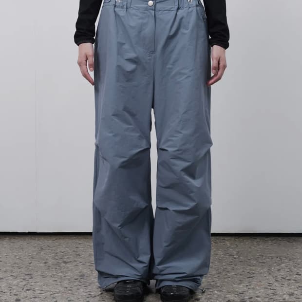 오헤시오 EFFECT NYLON PANTS, BLUE