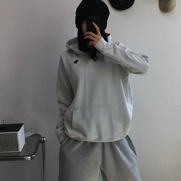 아베크롬비 자수로고 후드티