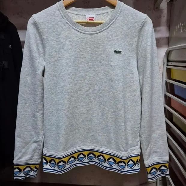 라코스테 3 면 한정 레어 맨투맨 남여공용 예~쁨