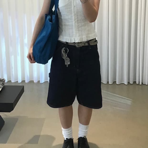 칼하트 wip single knee short 중청 버뮤다팬츠