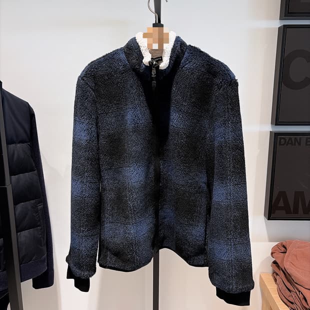 (정품/새상품) 제임스펄스 요세미티 남성 코발트 블랙 체크 쉐르파 자켓