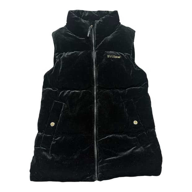 ✨ (바배) 엘르 스포츠 벨벳 블랙 베스트 조끼 