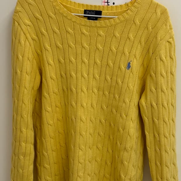 폴로 꽈배기 니트 