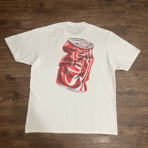 스투시 stussy 소다 캔 반팔 티셔츠 화이트