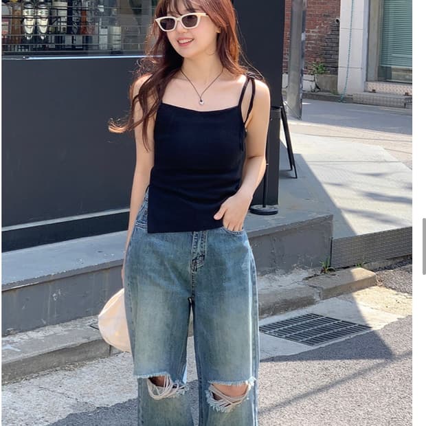 빈티지 찢청 데님팬츠