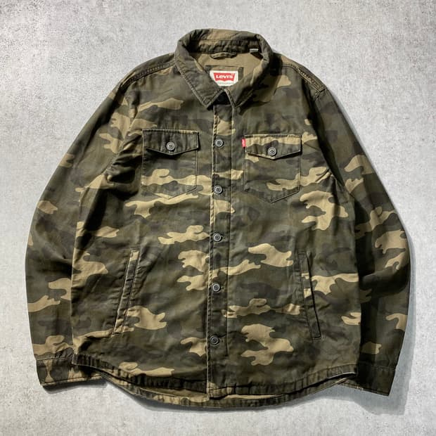 [XL] Levi's 리바이스 카모플라쥬 밀리터리 집업 자켓