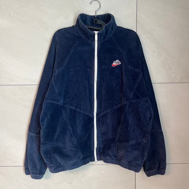 나이키 헤리티지 네이비 코듀로이 집업 자켓 [L]