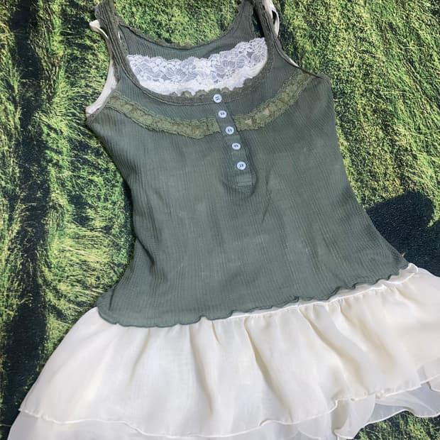 빈티지 레이스 히피모리하구미모리걸 슬리브리스 카라하나후유카메스즈코샵502