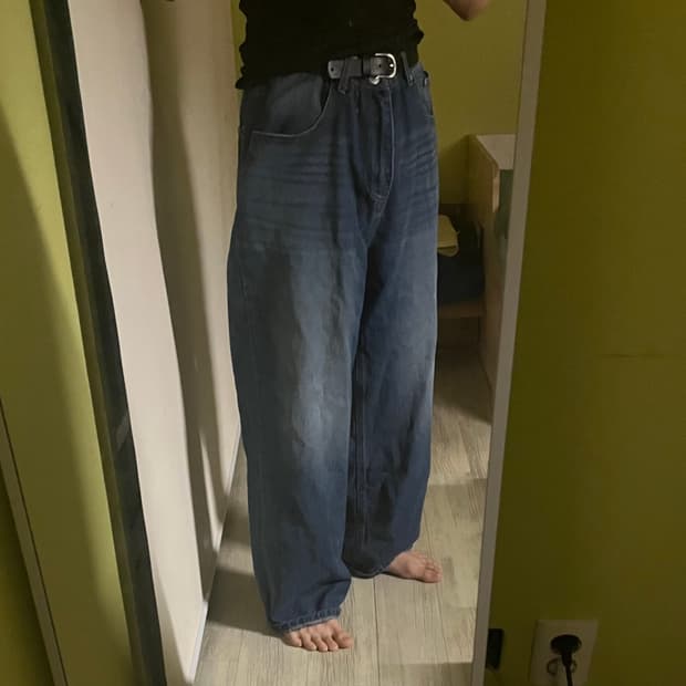 무신사 와이드 청바지