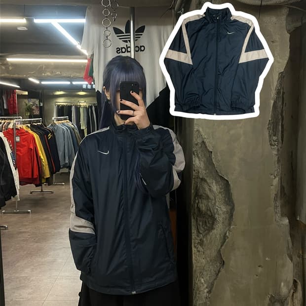 나이키 바람막이 네이비 M  #csz2285