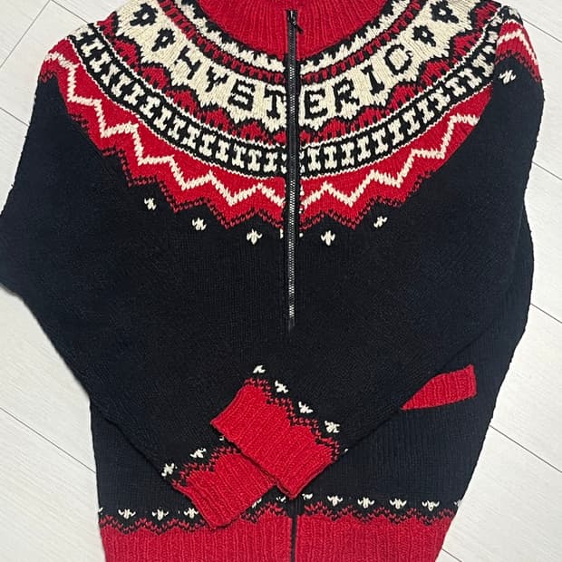 히스테릭글래머 니트 집업