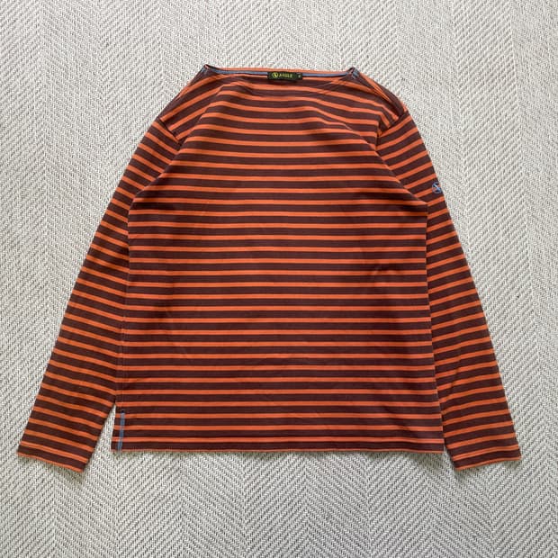 빈티지 aigle 스트라이프 보더 긴팔티셔츠 