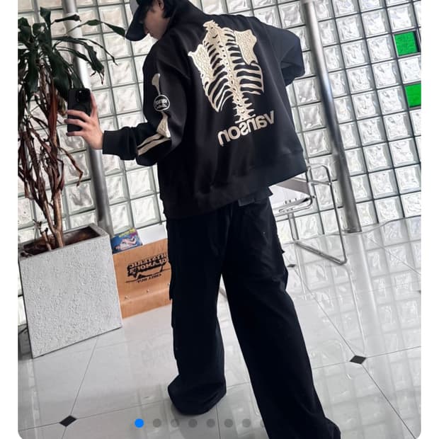 [새상품 L] 밴슨 레더 트랙 자켓 집업