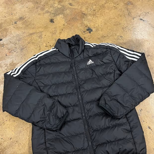 [정품/2XL] 아디다스 삼선 패딩 블랙 b18