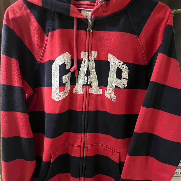 GAP 검빨 슬림핏 후드집업