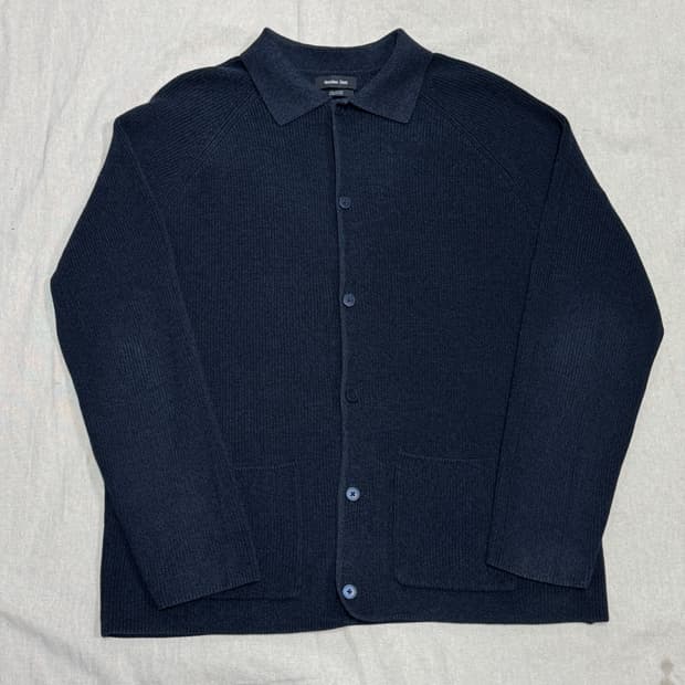 마시모두띠 블루블랙 카라 가디건 L(105)