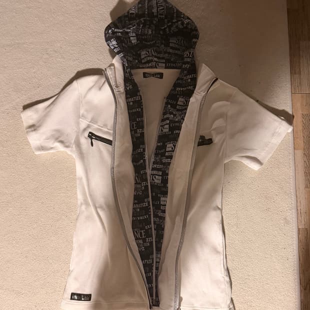 일본 빈티지후드반팔자켓