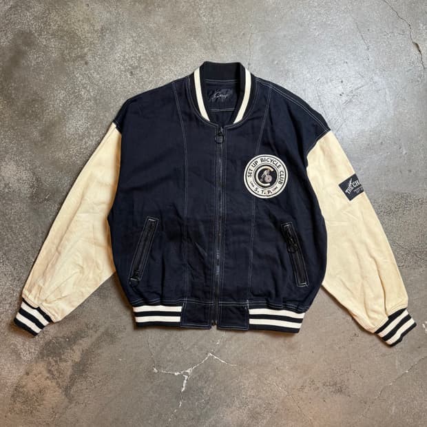 Set up 코튼 바시티 자켓