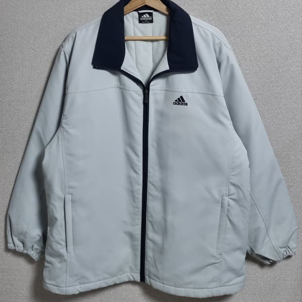 오버핏 L ) 아디다스 빈티지 그레이 페디드 기모 점퍼