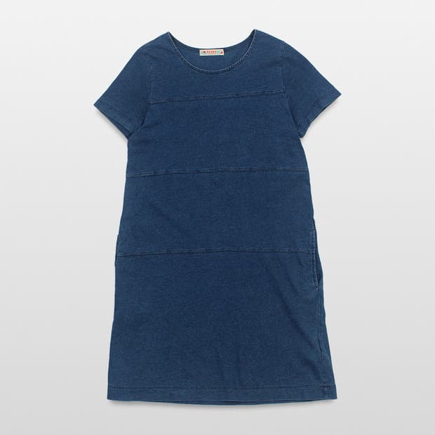 BEAMS HEART INDIGO BLUE ONEPIECE 
