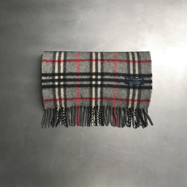 버버리 정품 캐시미어 머플러 그레이