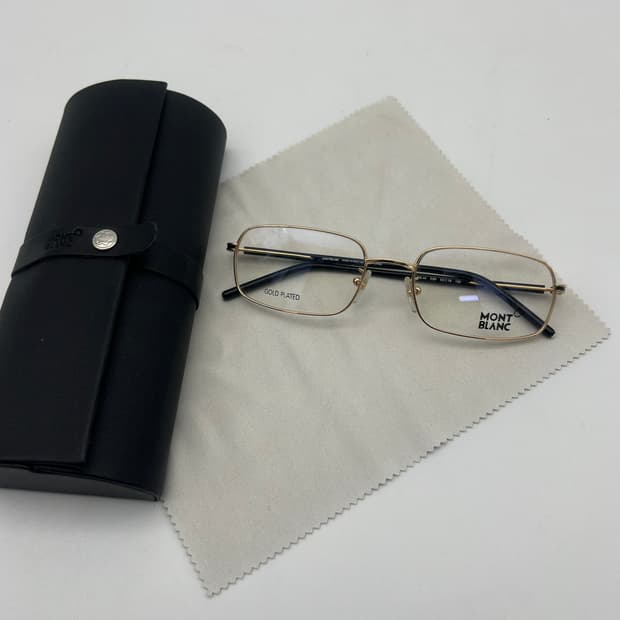 MONTBLANC 메탈 직사각 안경 MB 44 E69