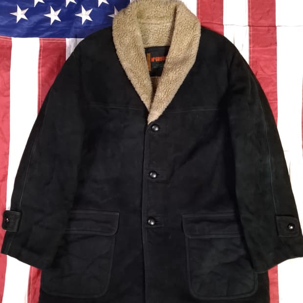 오리지날 80's 일본판 맥그리거 리얼레더 시어링 무스탕