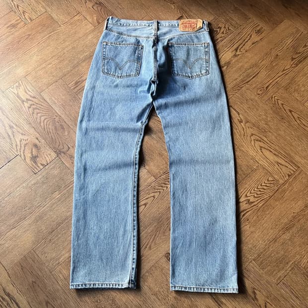 [33]00's 리바이스 USA 501 스트레이트핏 데님 팬츠