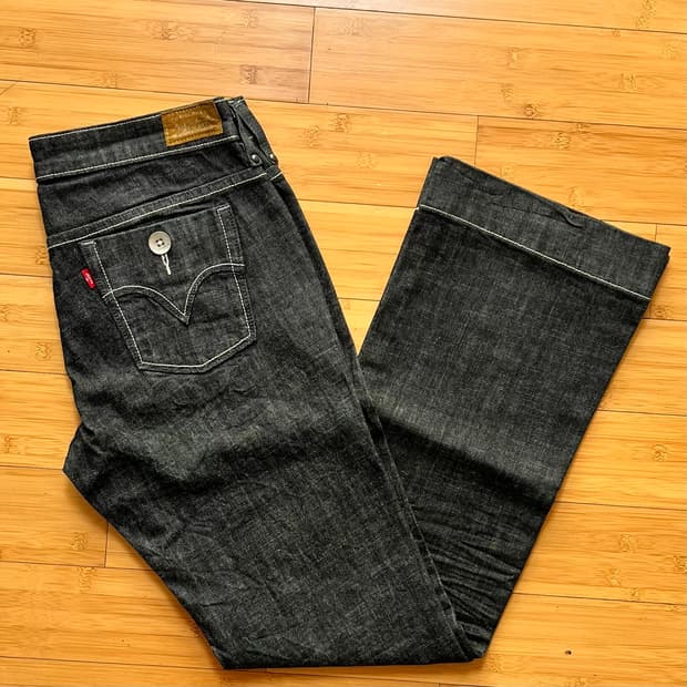 리바이스 565 블랙진 데님팬츠 M10