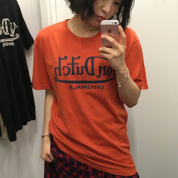 본더치 시그니처 로고 반팔 오렌지
