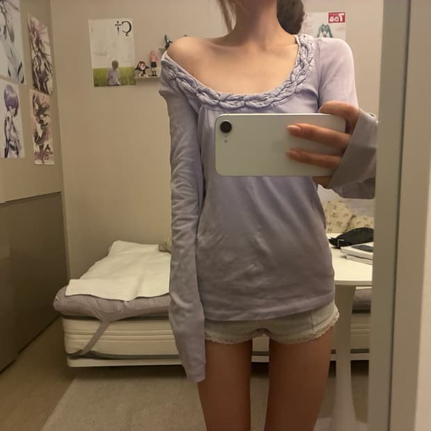 프랑스 빈티지 슬림핏 티