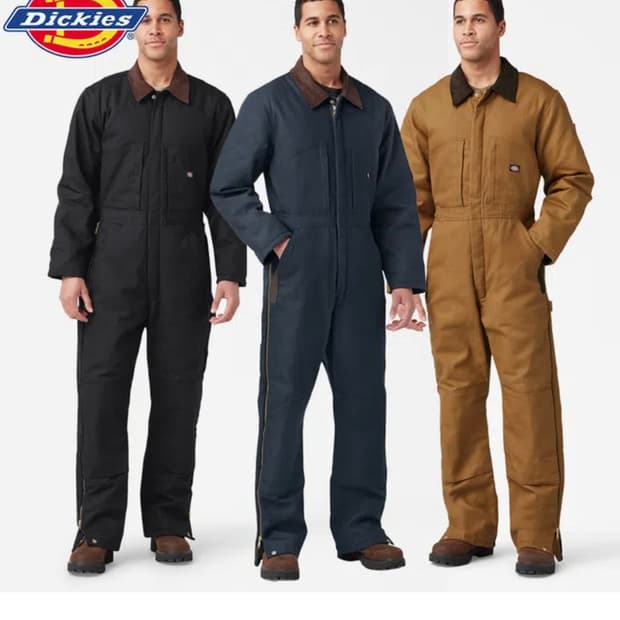 디키즈 덕커버롤 더블니 점프수트