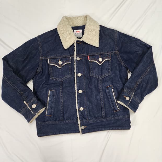 리바이스 뽀글이 데님 무스탕 자켓