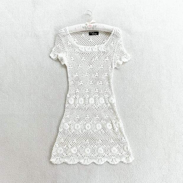 Cecil Mcbee ♥ 세실맥비 크로셰 레이어드 니트 원피스