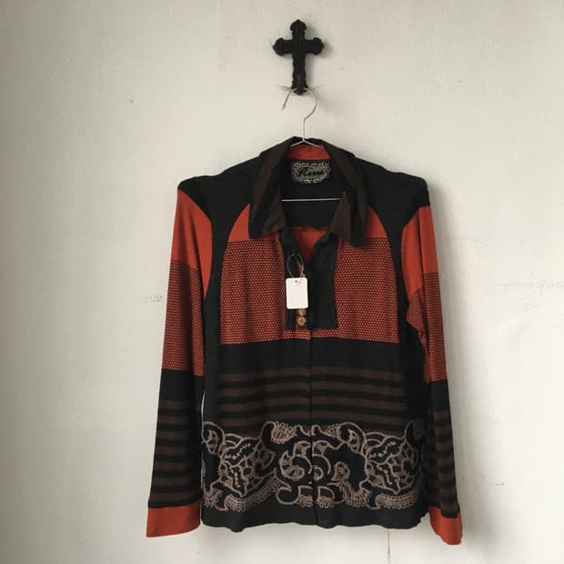 Pattern point cardigan