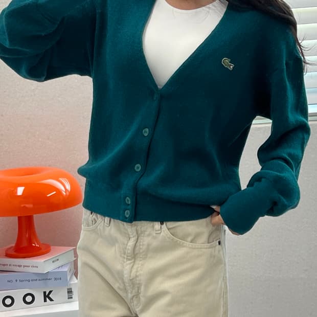 (WOMEN)90'S 라코스테 가디건-M1534