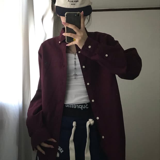 폴로 버건디 셔츠