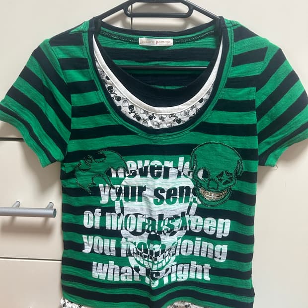 JAPANESE VINTAGE / GREEN SKULL TEE