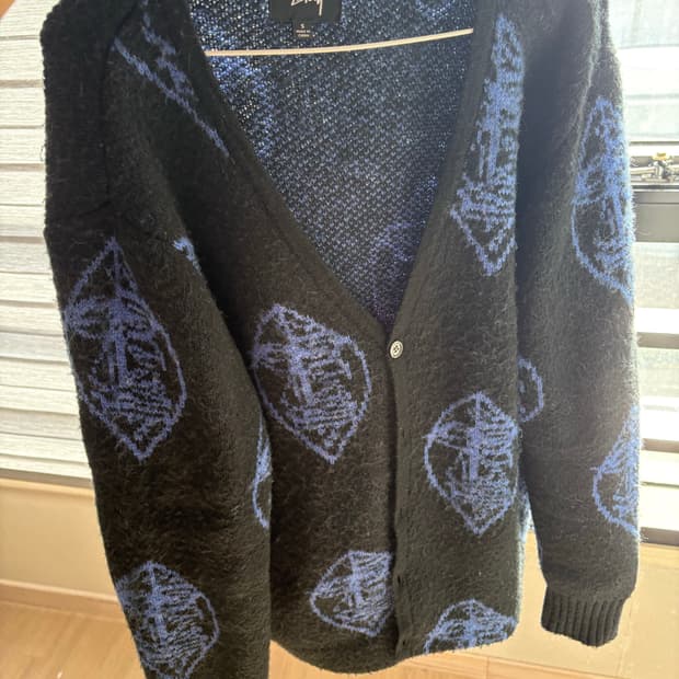 스투시 모헤어 가디건