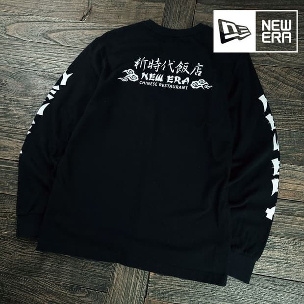 [뉴에라] 멀티 그래픽 프린팅 롱슬리브 긴팔티 블랙 M19900